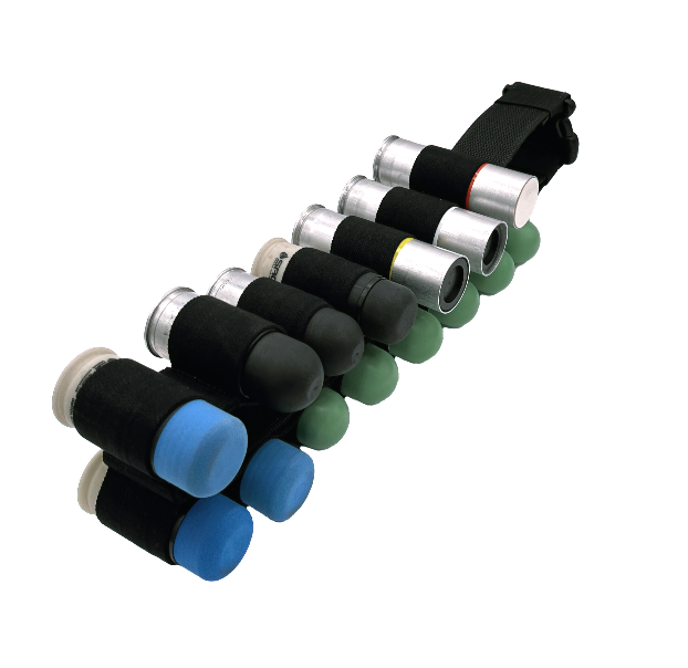 15 Round Bandolier LEOTAC™ for police and security officers and law enforcement, 40mm or 37mm length. Lightweight.