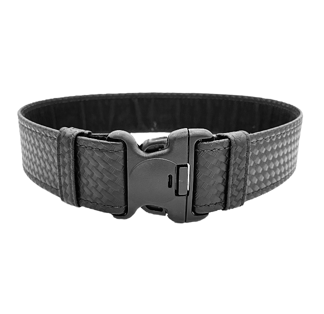 2.25 Inch Duty Belt Belt LEOTAC™ for police and security officers and law enforcement, Basketweave Finish triple lock buckle. Lightweight.
