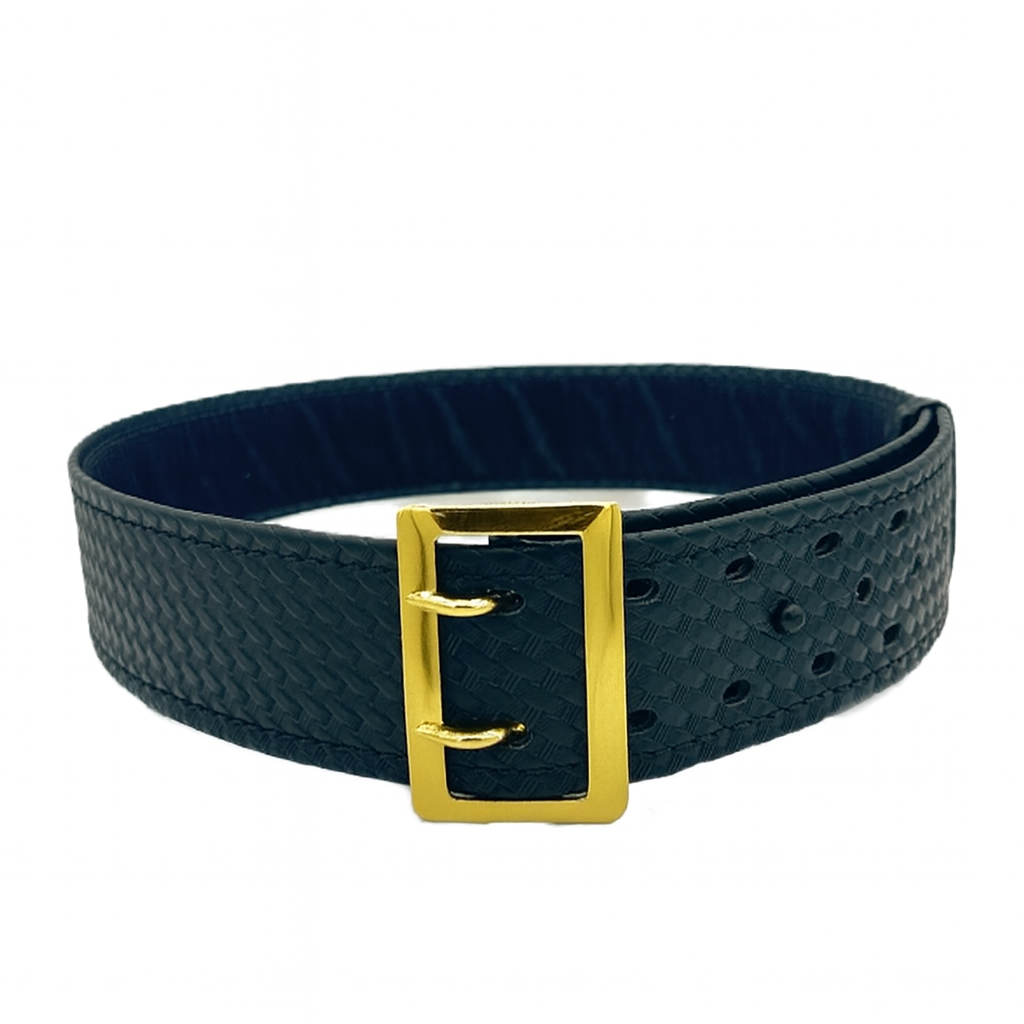 2.25 Inch Sam Browne Belt LEOTAC™ for police and security officers and law enforcement, Basketweave Finish and brass buckle. Lightweight.