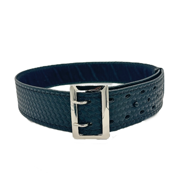 2.25 Inch Sam Browne Belt LEOTAC™ for police and security officers and law enforcement, Basketweave Finish and nickel buckle. Lightweight.