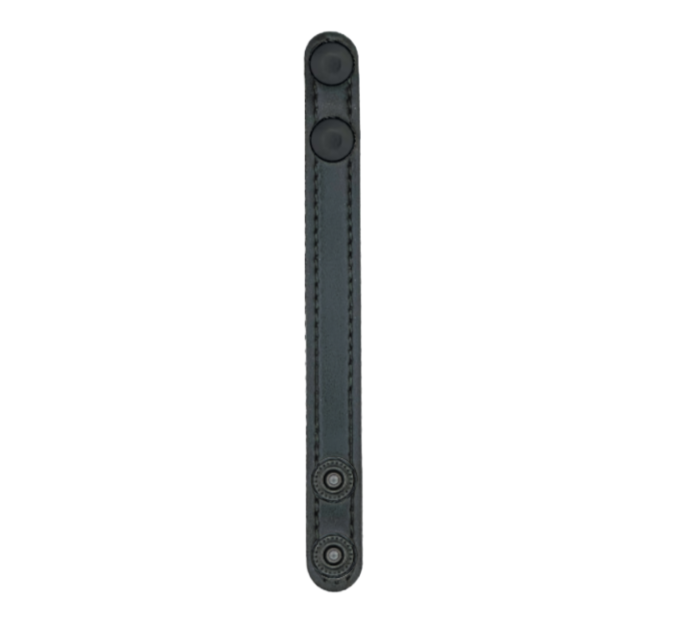 3/4 inch or 1 Inch Belt Keepers LEOTAC™ - 4 Pack for police and security officers, plain finish with black snap. Lightweight.