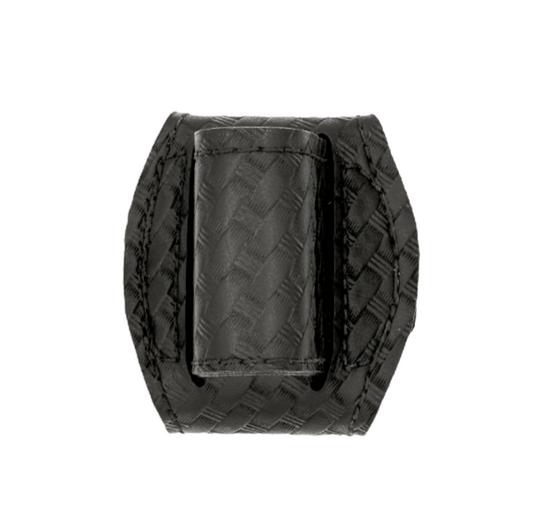 High Ride Flashlight Holder LEOTAC™ for police and security officers, Basketweave finish. Lightweight.