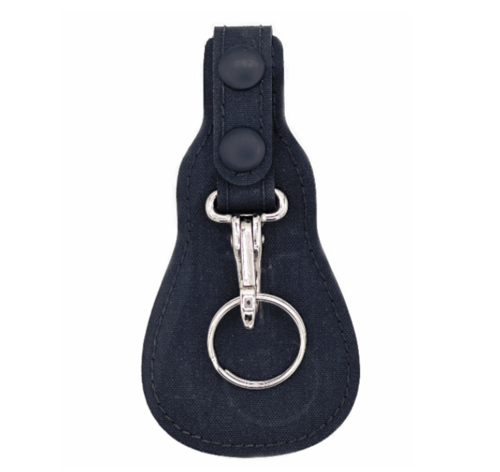 Key Flap Holder LEOTAC™ for police and security officers, nylon finish with black snap and Nickel ring. Lightweight.