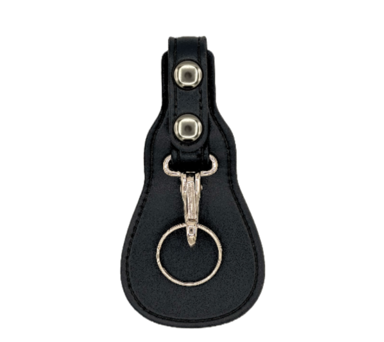 Key Flap Holder LEOTAC™ for police and security officers, plain finish with Nickel snap and Nickel ring. Lightweight.