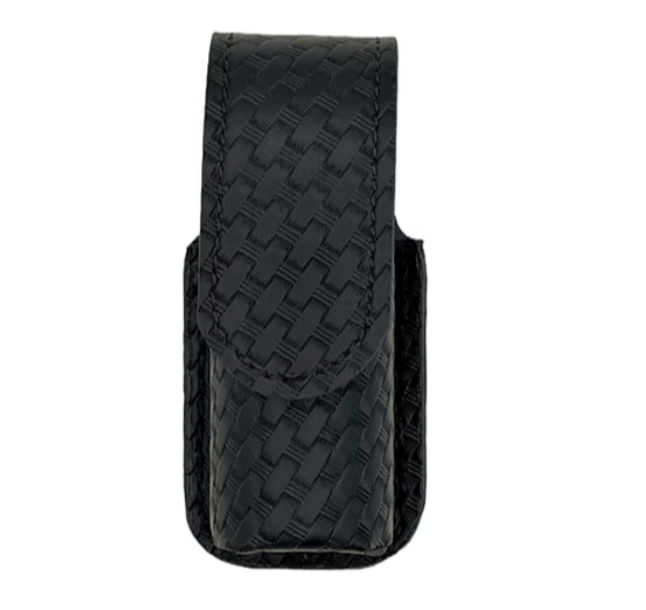 MK3 OC, Pepper Spray, Teargas Holder LEOTAC™ for police and security officers, Basketweave finish with hidden or velcro snap. Lightweight.