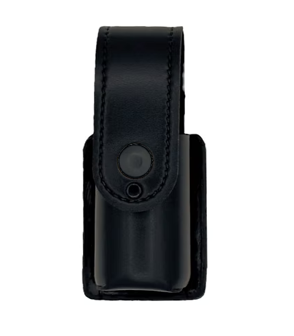 MK3 OC, Pepper Spray, Teargas Holder LEOTAC™ for police and security officers, plain finish with black snap. Lightweight.