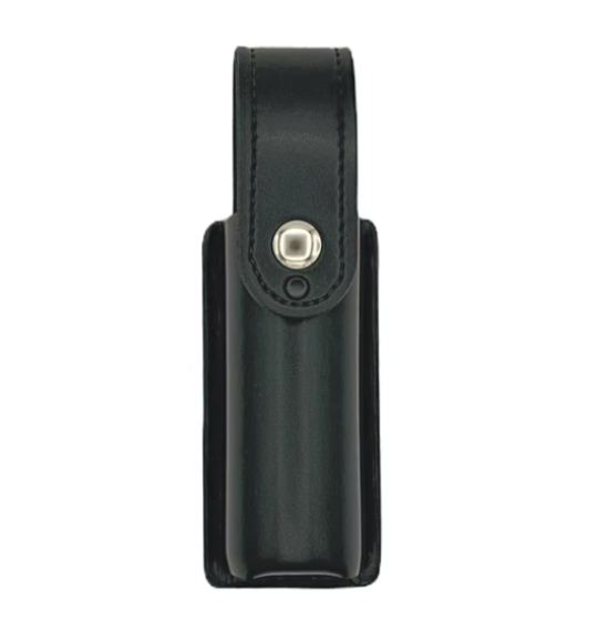 MK4 OC, Pepper Spray, Teargas Holder LEOTAC™ for police and security officers, plain finish with Nickel snap. Lightweight.
