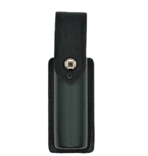 MK4 OC, Pepper Spray, Teargas Holder LEOTAC™ for police and security officers, tac finish with Nickel snap. Lightweight.
