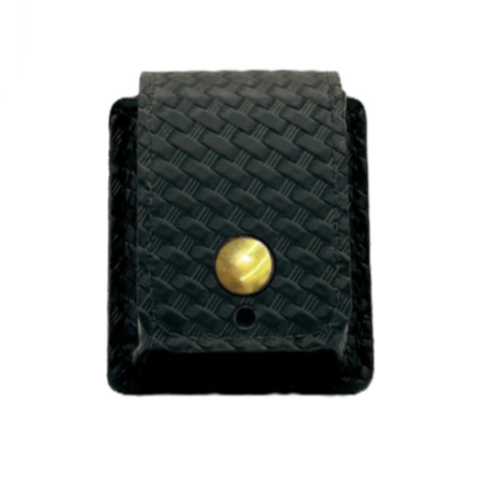 Narcan Pouch LEOTAC™ for police, security officers, and first responders, Basketweave finish with brass snap. Lightweight.