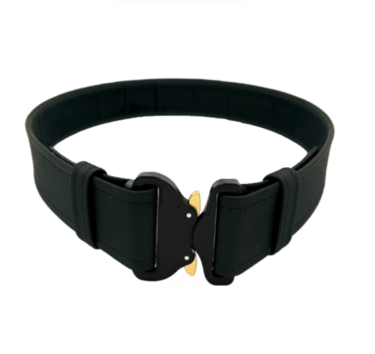2.25 Inch Reinforced Duty Belt with Triple Lock Buckle LEOTAC™ for police and security officers and law enforcement, nylon Finish. Lightweight.