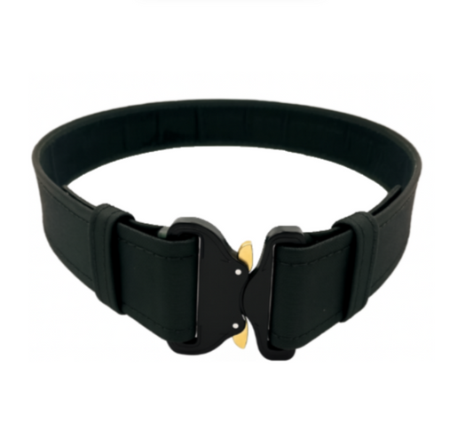 2.25 Inch Reinforced Duty Belt with Triple Lock Buckle LEOTAC™ for police and security officers and law enforcement, nylon Finish. Lightweight.
