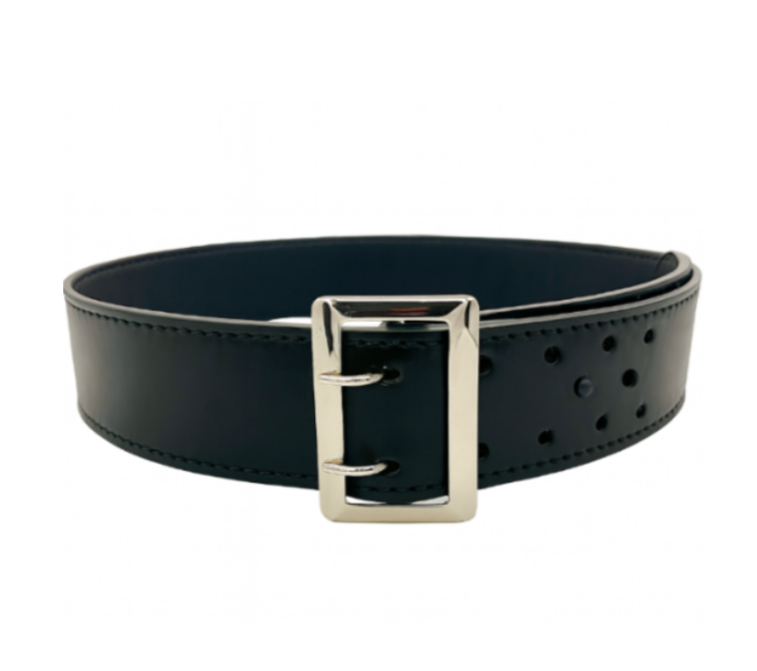 2.25 Inch Sam Browne Belt LEOTAC™ for police and security officers and law enforcement, Plain Finish and Nickel buckle. Lightweight.