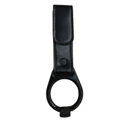 Side Handle Baton Holder with Wide Tooth Ring LEOTAC™ for police and security officers, plain finish with hidden snap. Lightweight.