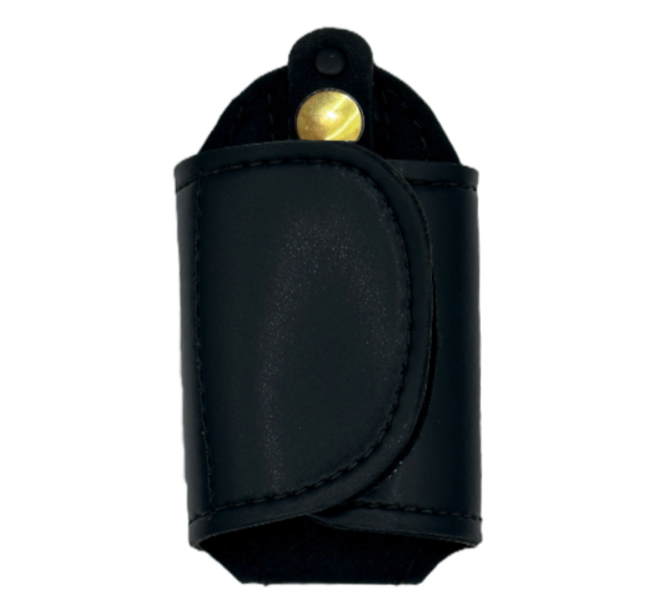 Silent Key Holder LEOTAC™ for police and security officers, plain finish with brass snap. Lightweight.