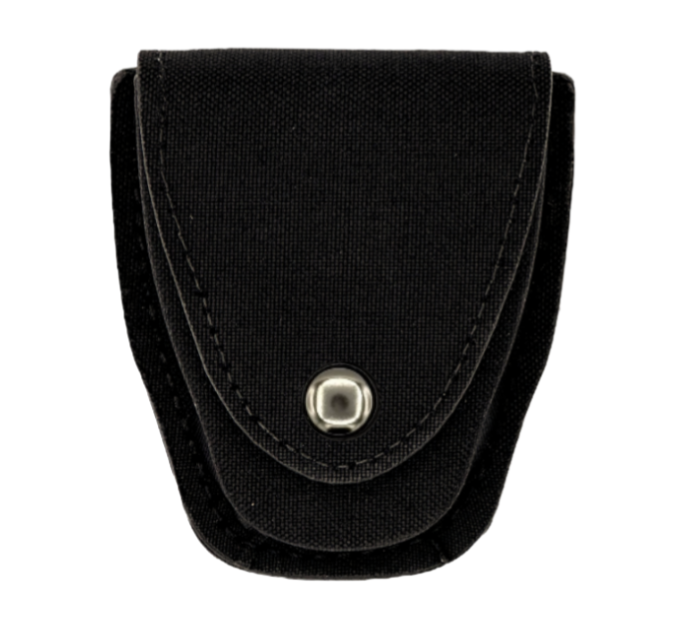 Single Chained Handcuff Case LEOTAC™ for police and security officers and law enforcement, nylon finish with nickel snap. Lightweight.