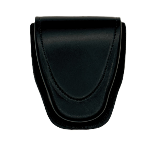 Single Chained Handcuff Case LEOTAC™ for police and security officers and law enforcement, plain finish with hidden or velcro snap. Lightweight.